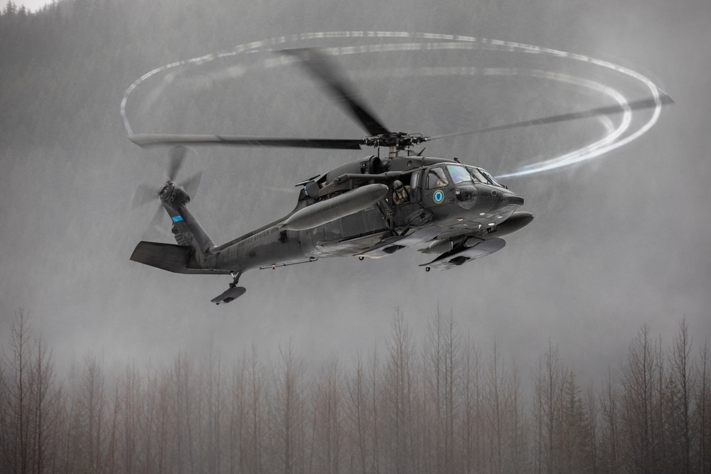 AKARNG Black Hawk aviators conduct flight operations out of Juneau