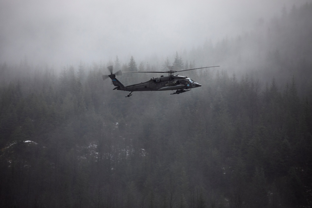 AKARNG Black Hawk aviators conduct flight operations out of Juneau