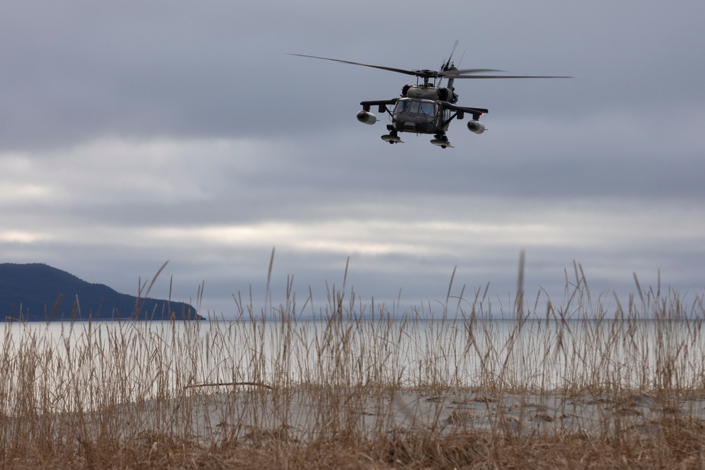 AKARNG Black Hawk aviators conduct flight operations out of Juneau