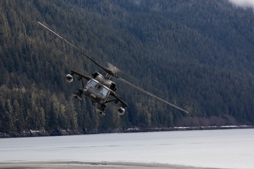 AKARNG Black Hawk aviators conduct flight operations out of Juneau