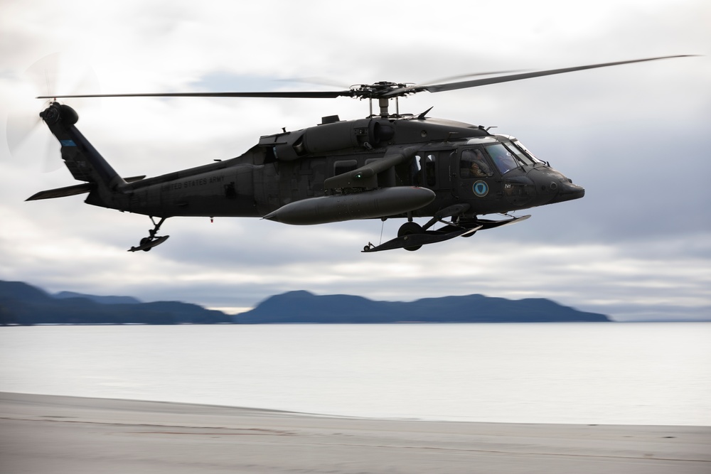 AKARNG Black Hawk aviators conduct flight operations out of Juneau