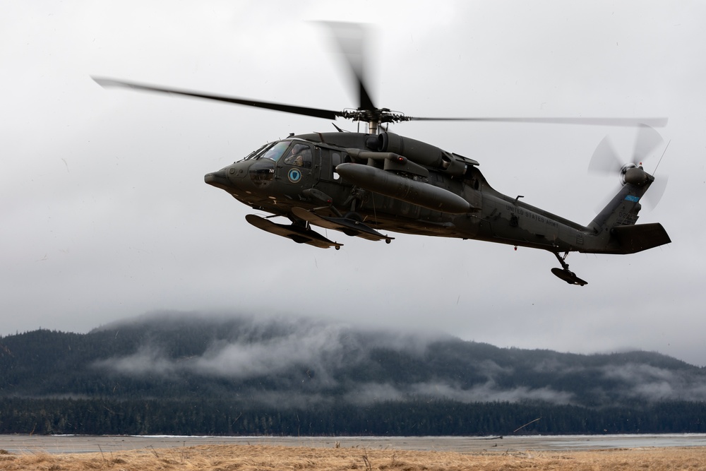 AKARNG Black Hawk aviators conduct flight operations out of Juneau