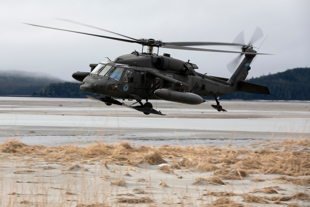 AKARNG Black Hawk aviators conduct flight operations out of Juneau