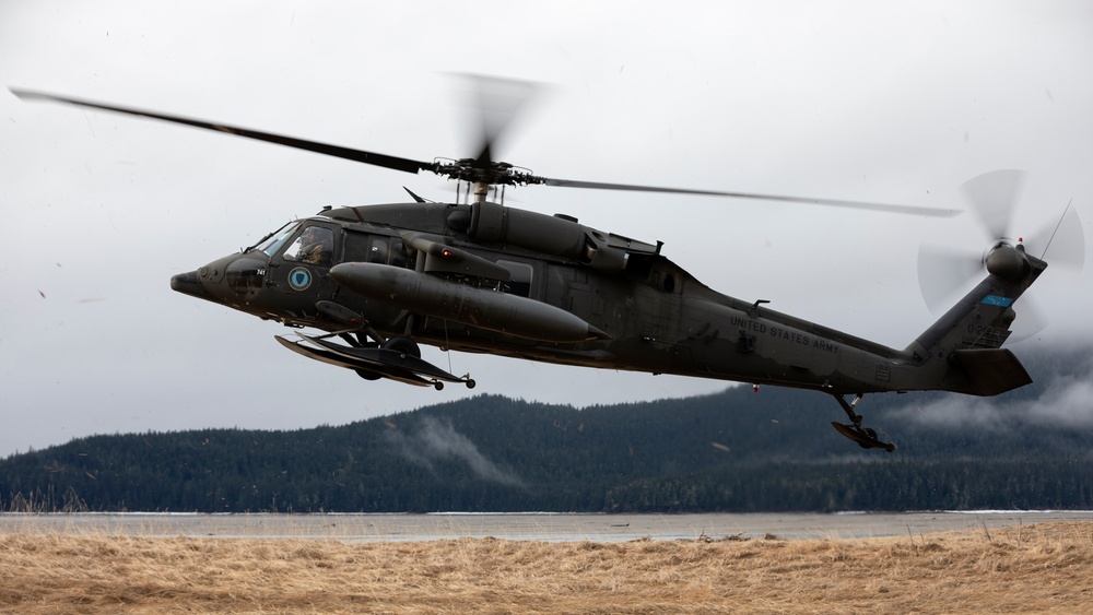 AKARNG Black Hawk aviators conduct flight operations out of Juneau