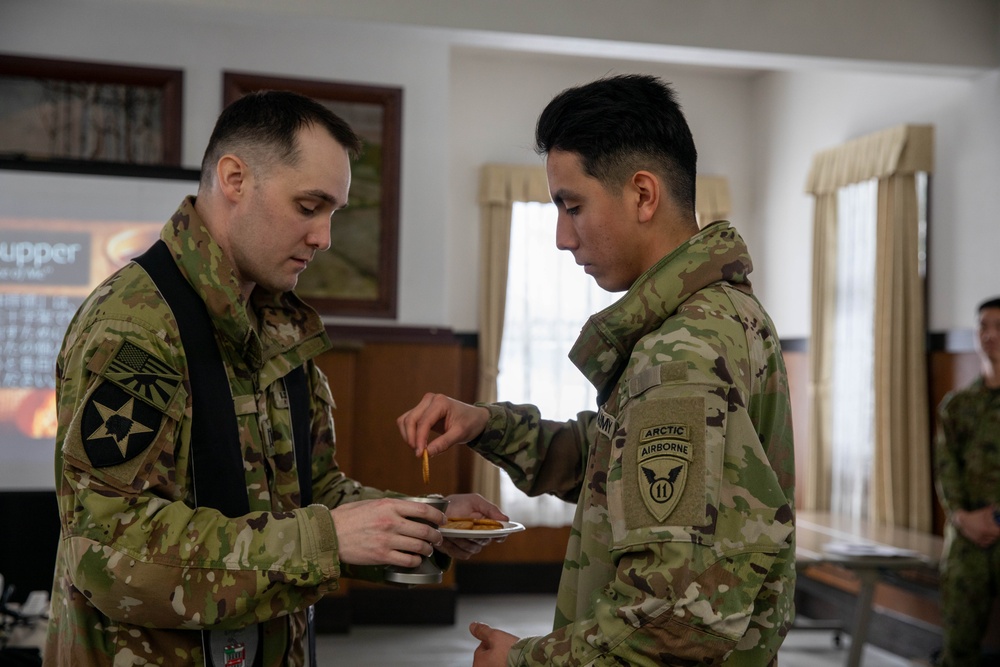 Chaplain Conducts Religious Service