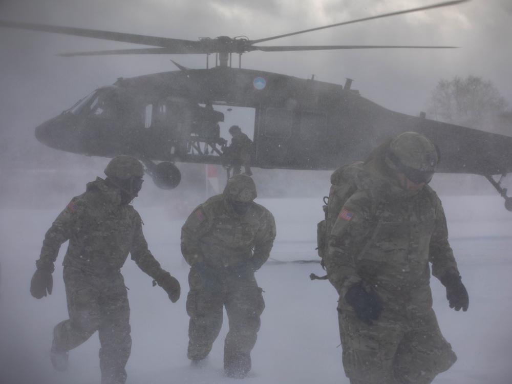 U.S. Army Soldiers Clear a Landing Zone