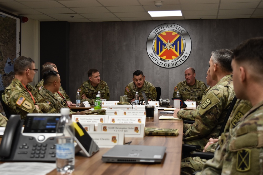 U.S. Army Sergeant Major of the Army visits 10th AAMDC 2025