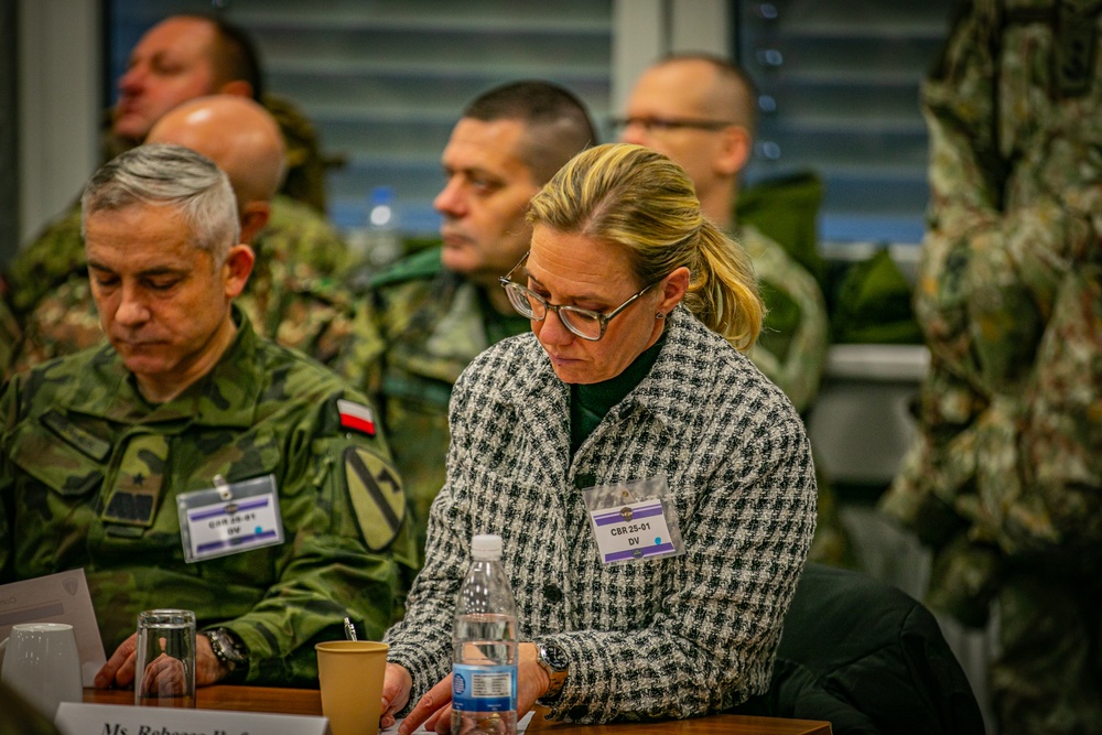 Distinguished Visitors from U.S. Army, NATO and partner nations observe training during Combined Resolve 25-1