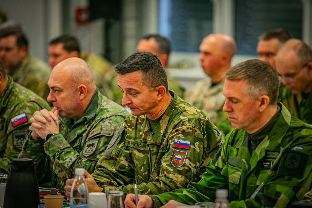 Distinguished Visitors from U.S. Army, NATO and partner nations observe training during Combined Resolve 25-1