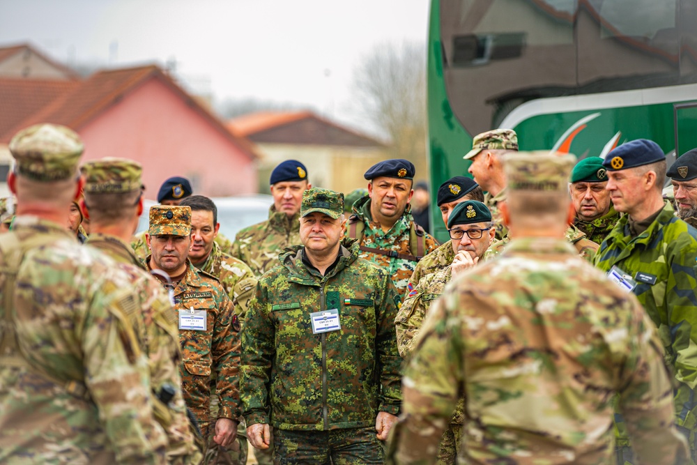 Distinguished Visitors from U.S. Army, NATO and partner nations observe training during Combined Resolve 25-1