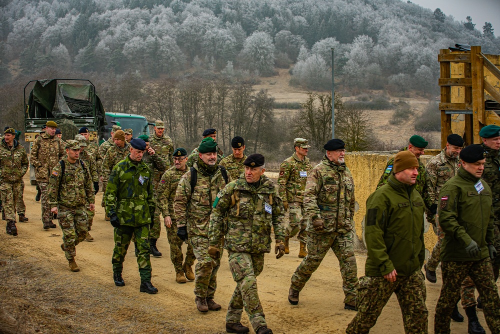 Distinguished Visitors from U.S. Army, NATO and partner nations observe training during Combined Resolve 25-1