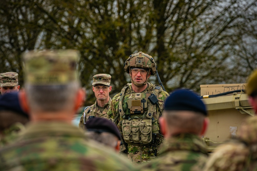 Distinguished Visitors from U.S. Army, NATO and partner nations observe training during Combined Resolve 25-1