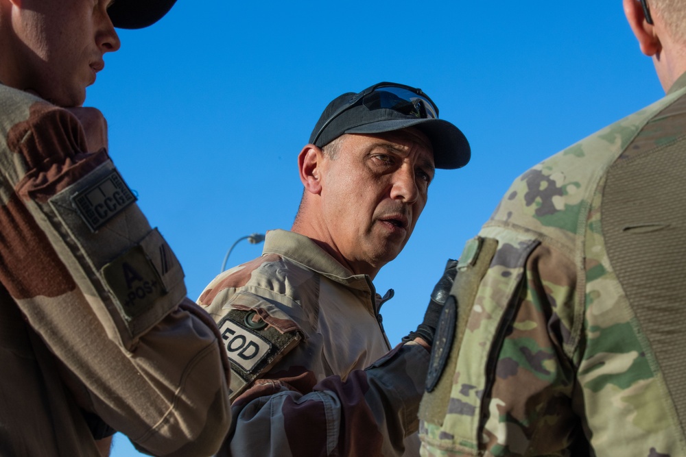 Coalition and K-9 Team Conduct Joint Explosive Detection Training