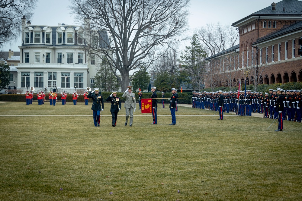 Commandant, Gen. Smith, Hosts a Honors Ceremony in Honor of the French Chief of Staff of the French Army, Gen. Pierre Schill