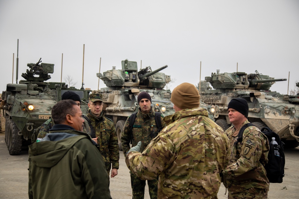 U.S. Army showcases capabilities of Stryker weapons system to Bulgarian Armed Forces leadership