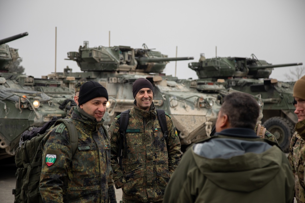 U.S. Army showcases capabilities of Stryker weapons system to Bulgarian Armed Forces leadership