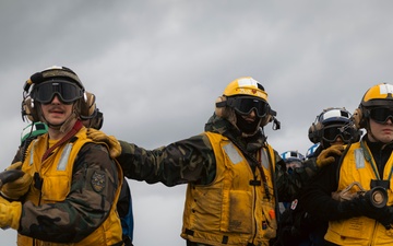 USS Gerald R. Ford (CVN 78) conducts general quarters drill