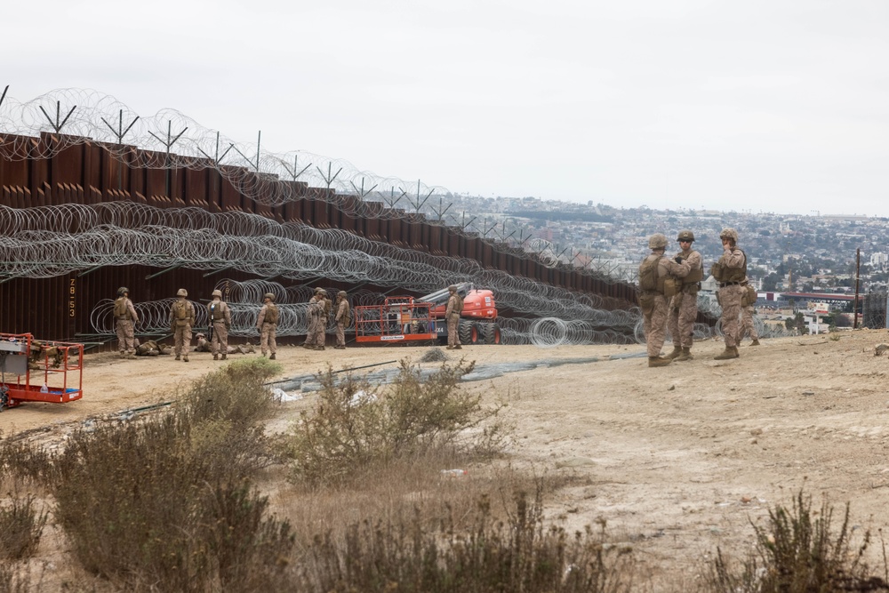 U.S. Marines assist with border security mission