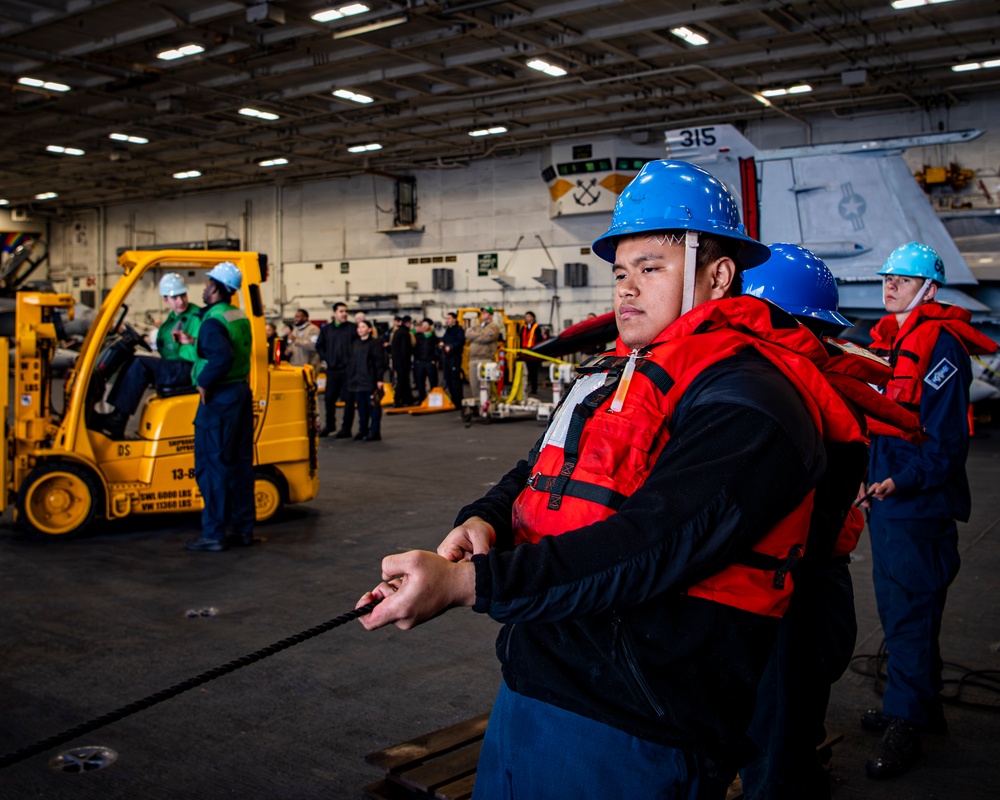 Nimitz Conducts a Replenishment-At-Sea