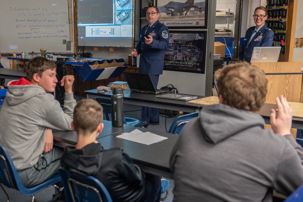 26th Space Agressor Squadron engages students at Air Academy High School