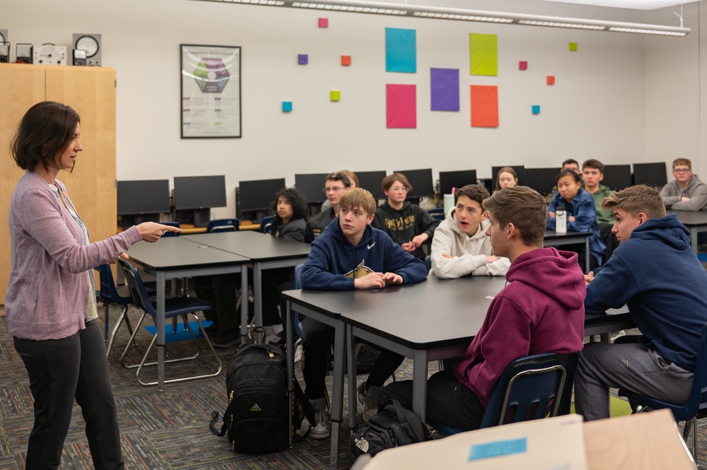 26th Space Agressor Squadron engages students at Air Academy High School