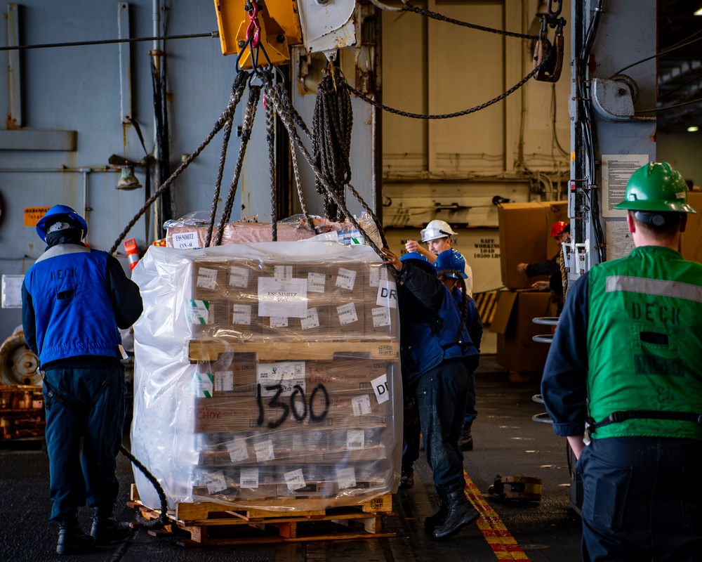 Nimitz Conducts a Replenishment-At-Sea