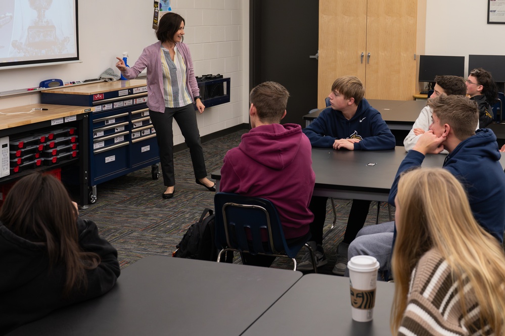 26th Space Agressor Squadron engages students at Air Academy High School