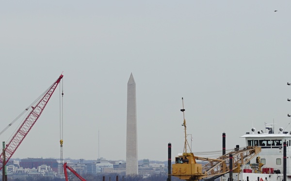 Coast Guard supports salvage operations to plane crash in Potomac River