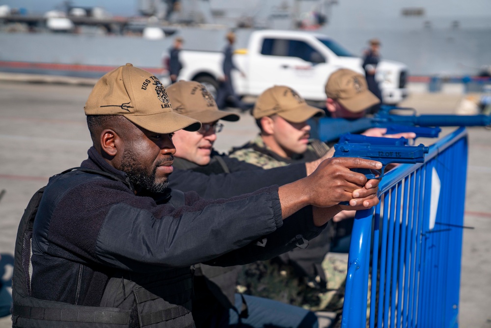 USS Tripoli Sailors Practice Force Protection