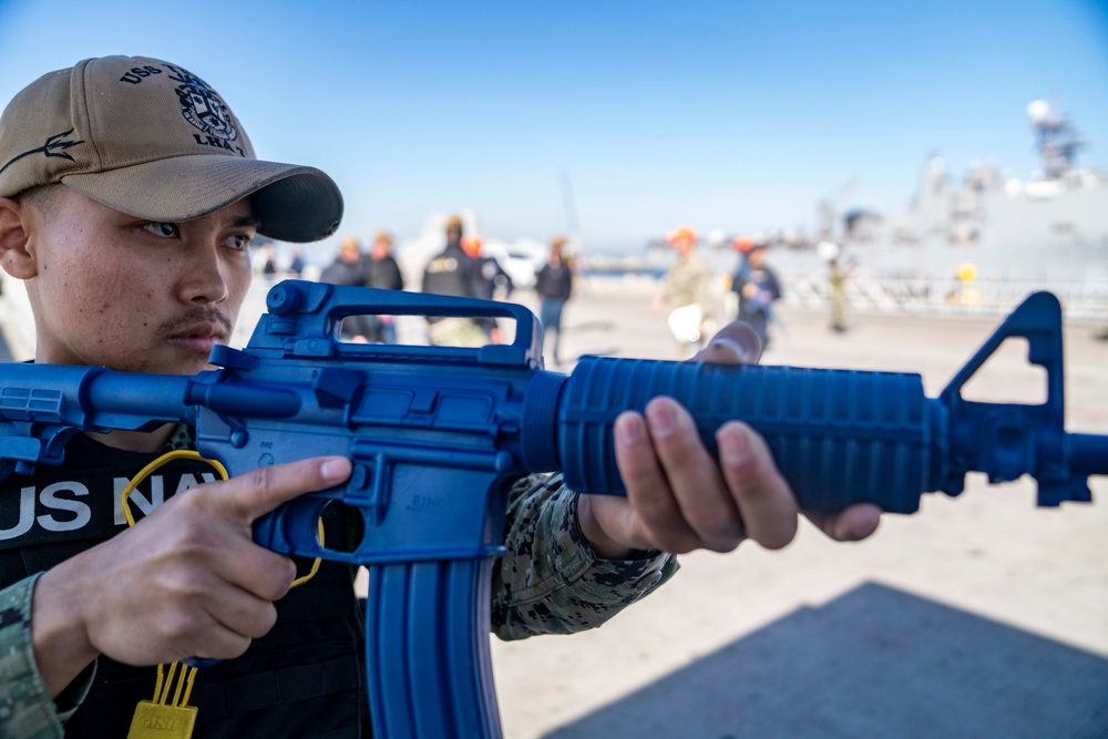 USS Tripoli Sailors Practice Force Protection