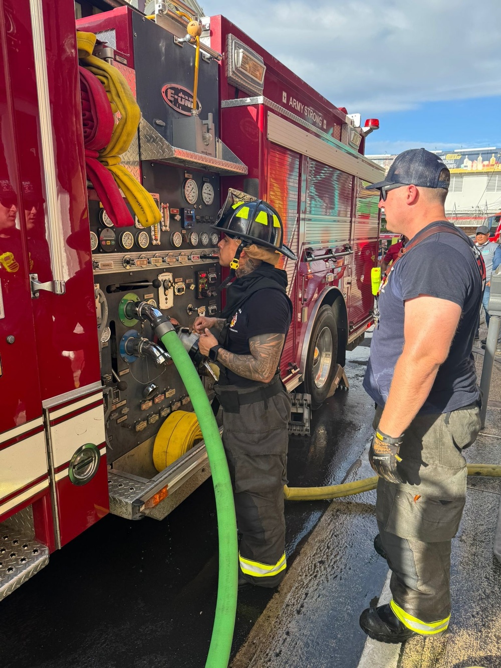 Fort Buchanan Firefighters rush to Action to help the Local Community