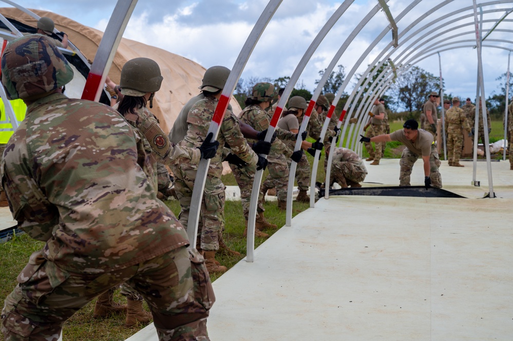 Medical tent building