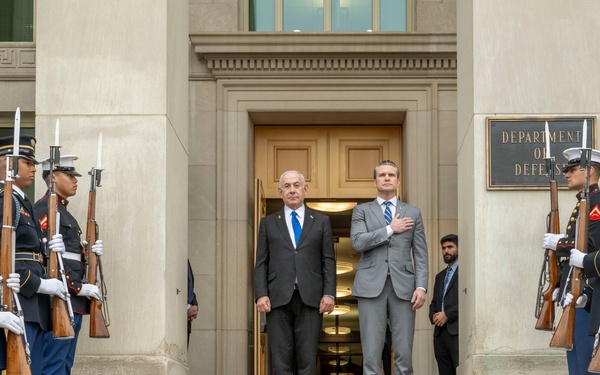 SD Hegseth Bilateral Exchange With PM Netanyahu