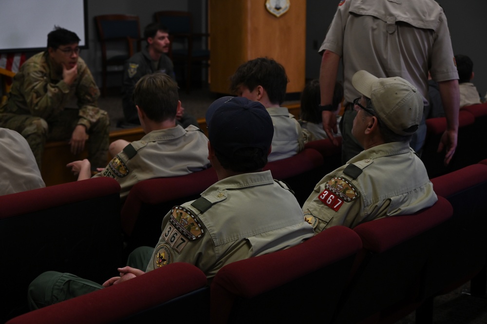 Alabama Scout Troops visit the 117th Air Refueling Wing