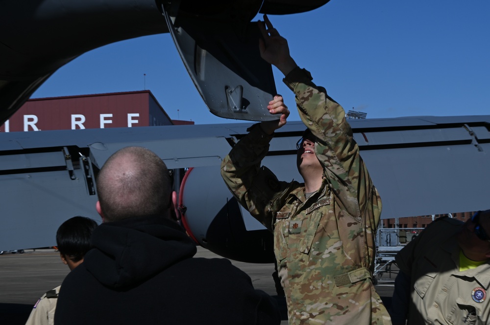 Alabama Scout Troops visit the 117th Air Refueling Wing