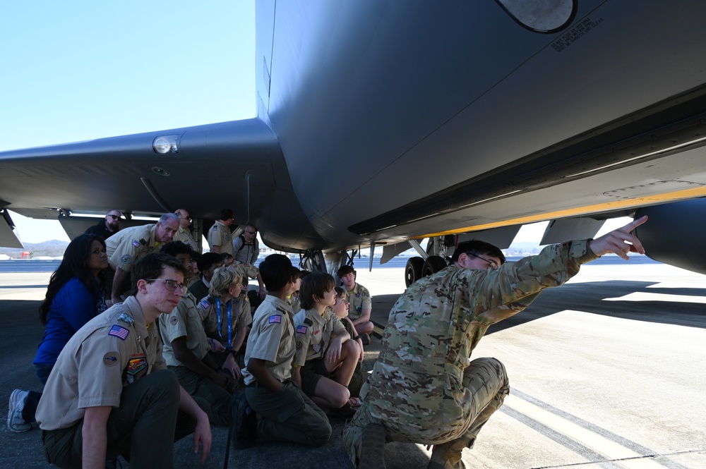 Alabama Scout Troops visit the 117th Air Refueling Wing