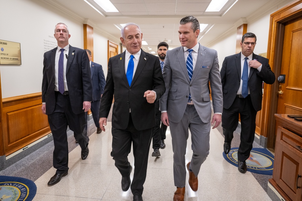 Secretary Hegseth hosts a bilateral exchange with Prime Minister Benjamin Netanyahu