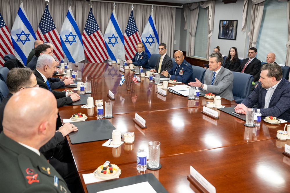 Secretary Hegseth hosts a bilateral exchange with Prime Minister Benjamin Netanyahu