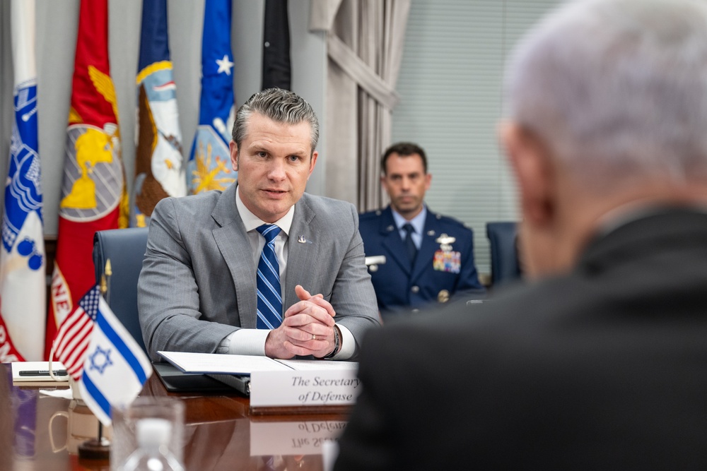 Secretary Hegseth hosts a bilateral exchange with Prime Minister Benjamin Netanyahu