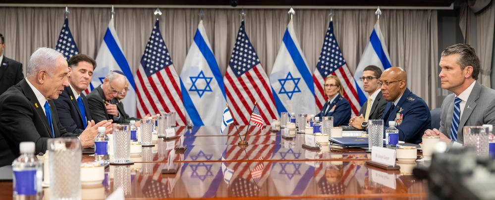 Secretary Hegseth hosts a bilateral exchange with Prime Minister Benjamin Netanyahu