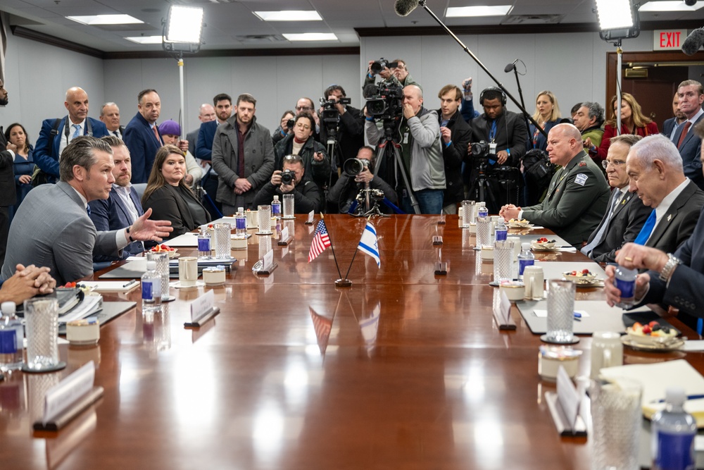 Secretary Hegseth hosts a bilateral exchange with Prime Minister Benjamin Netanyahu