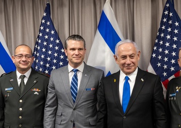 Secretary Hegseth hosts a bilateral exchange with Prime Minister Benjamin Netanyahu