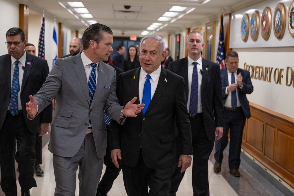 Secretary Hegseth hosts a bilateral exchange with Prime Minister Benjamin Netanyahu