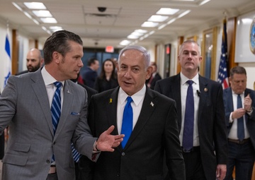 Secretary Hegseth hosts a bilateral exchange with Prime Minister Benjamin Netanyahu