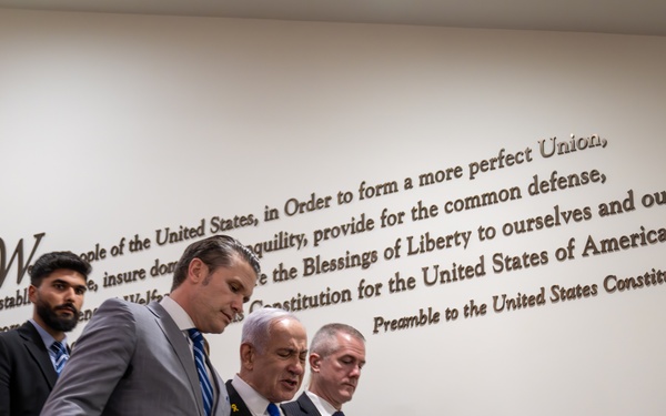 Secretary Hegseth hosts a bilateral exchange with Prime Minister Benjamin Netanyahu