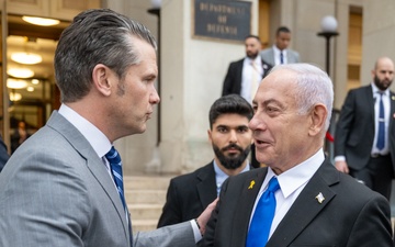 Secretary Hegseth hosts a bilateral exchange with Prime Minister Benjamin Netanyahu