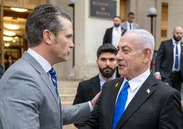 Secretary Hegseth hosts a bilateral exchange with Prime Minister Benjamin Netanyahu