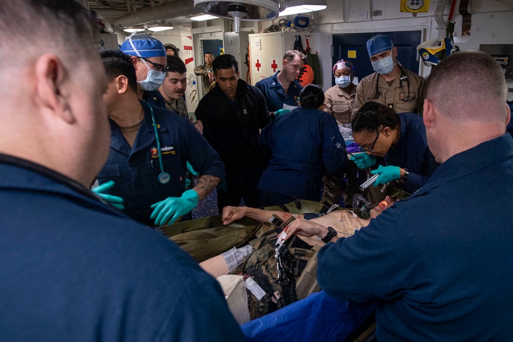 Mass Casualty Training aboard USS America (LHA 6)