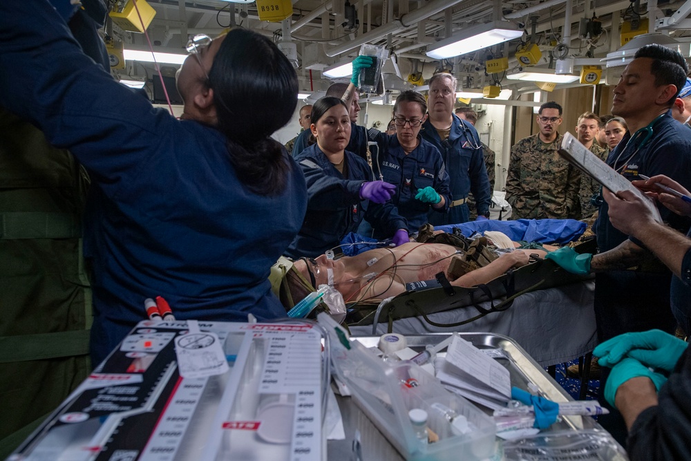 Mass Casualty Training aboard USS America (LHA 6)