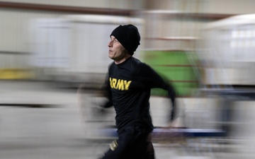 AKARNG infantry PT during drill at Juneau